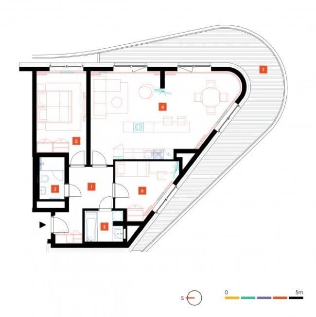 2 bedroom with open-plan kitchen flat to rent, 88 m², Mukařovského, Prague, Prague 2 bedroom with open-plan kitchen flat to rent, 88 m², Mukařovského, Prague, Prague
