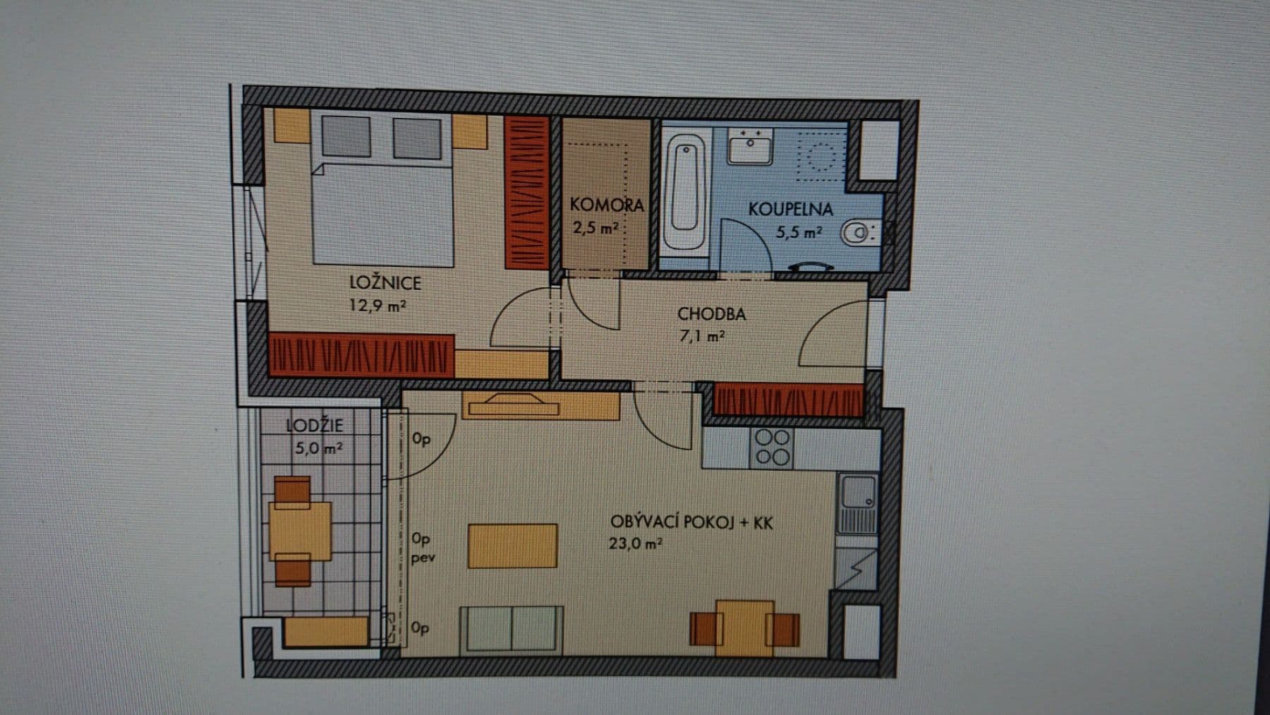 1 bedroom with open-plan kitchen flat to rent, 53 m², U Elektry, Prague, Prague 1 bedroom with open-plan kitchen flat to rent, 53 m², U Elektry, Prague, Prague
