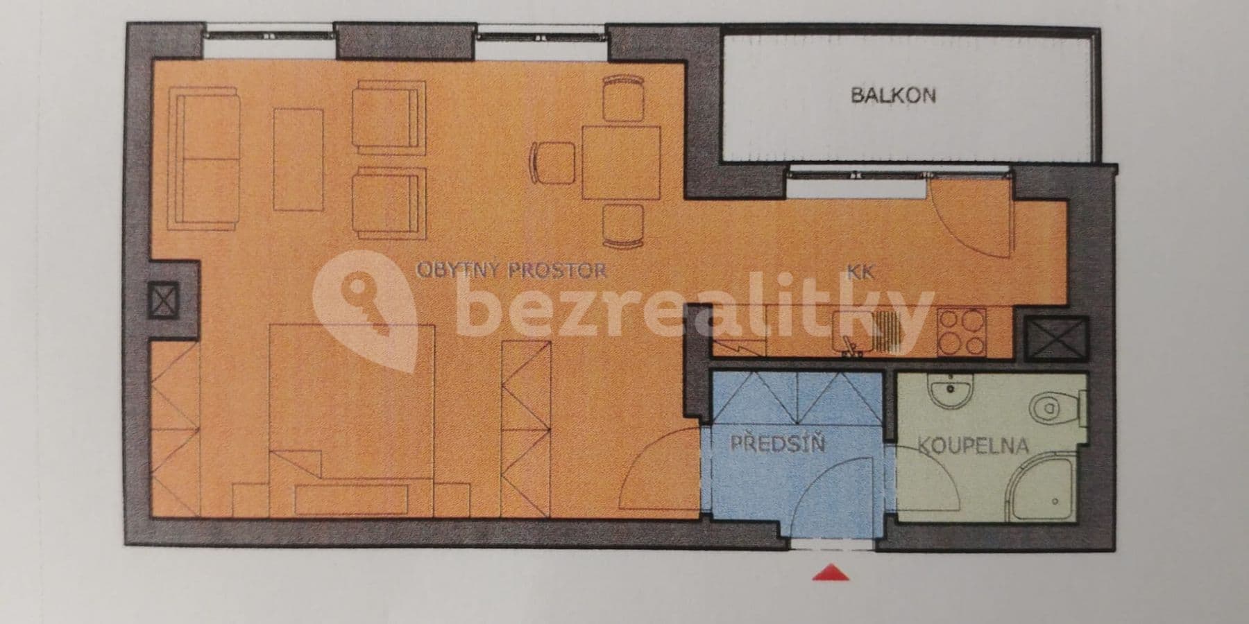 Small studio flat to rent, 44 m², Bazalková, Prague, Prague Small studio flat to rent, 44 m², Bazalková, Prague, Prague