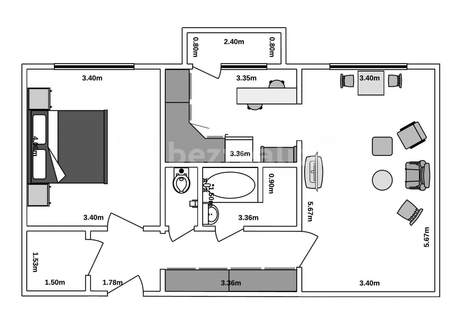 2 bedroom flat to rent, 63 m², Pařížská, Kladno, Středočeský Region 2 bedroom flat to rent, 63 m², Pařížská, Kladno, Středočeský Region
