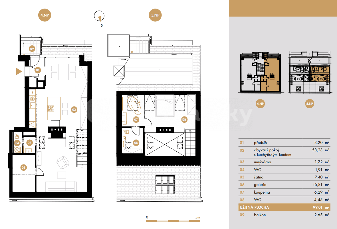 1 bedroom with open-plan kitchen flat to rent, 99 m², Francouzská, Prague, Prague 1 bedroom with open-plan kitchen flat to rent, 99 m², Francouzská, Prague, Prague