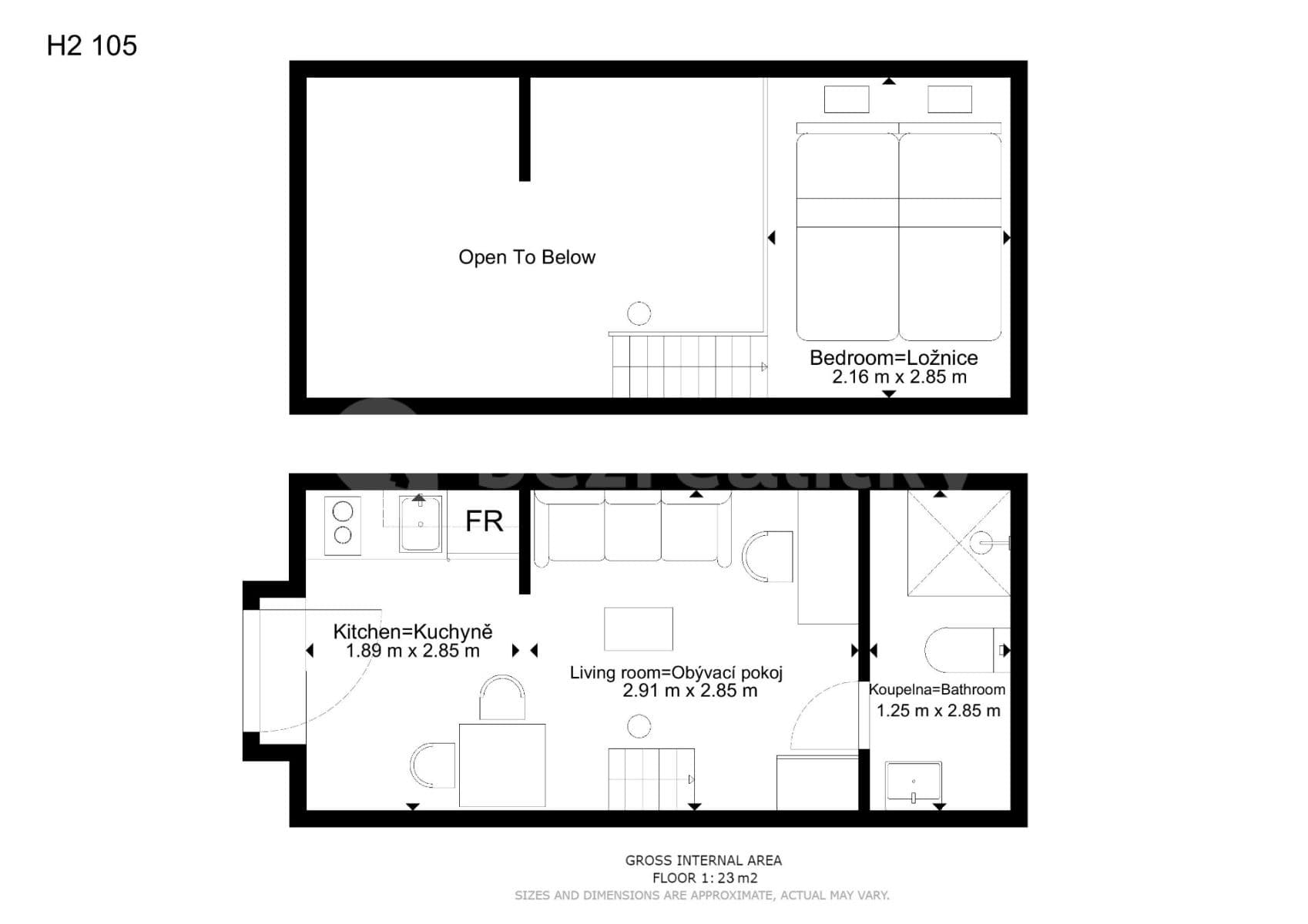 Studio flat to rent, 23 m², Hybešova, Brno, Jihomoravský Region Studio flat to rent, 23 m², Hybešova, Brno, Jihomoravský Region