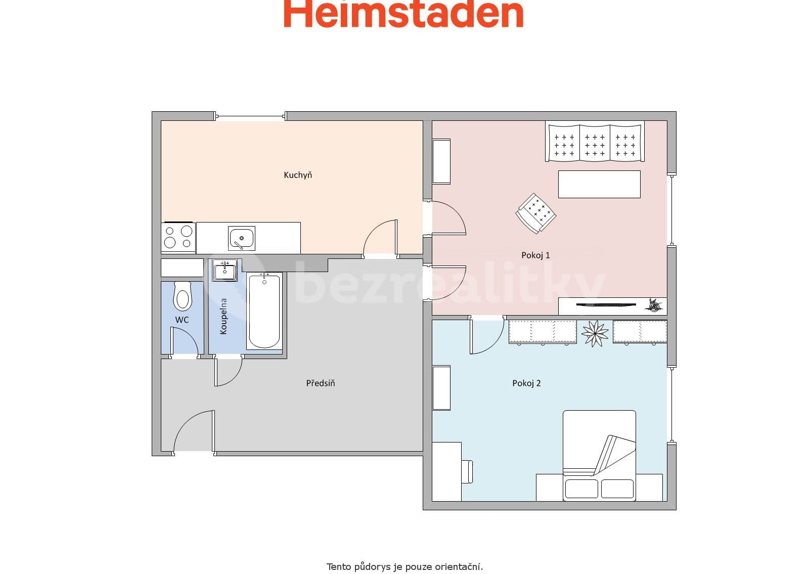 2 bedroom flat to rent, 54 m², Okružní, Havířov, Moravskoslezský Region