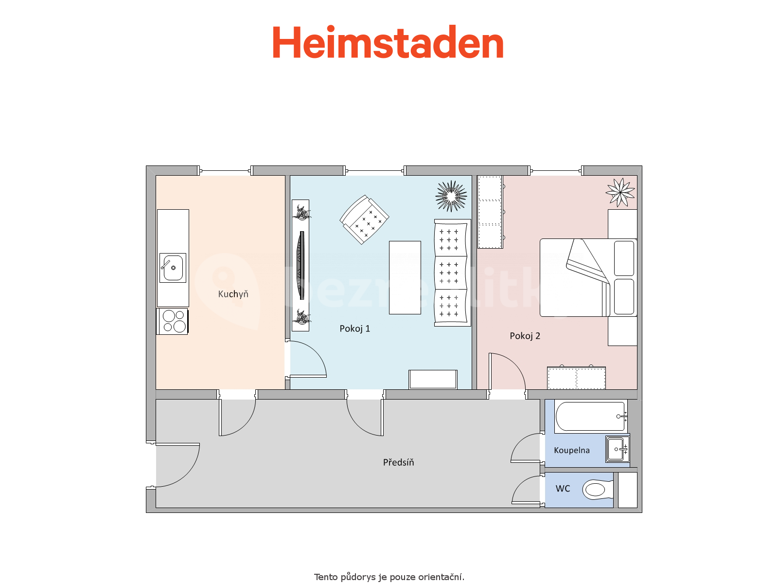 2 bedroom flat to rent, 57 m², nám. T. G. Masaryka, Havířov, Moravskoslezský Region