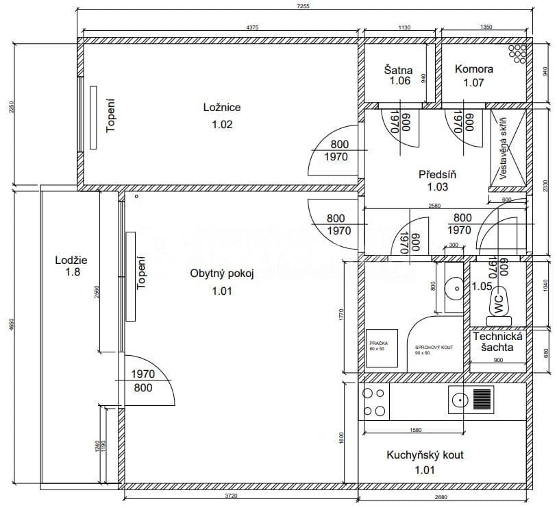 1 bedroom with open-plan kitchen flat to rent, 46 m², Ukrajinská, Brno, Jihomoravský Region 1 bedroom with open-plan kitchen flat to rent, 46 m², Ukrajinská, Brno, Jihomoravský Region