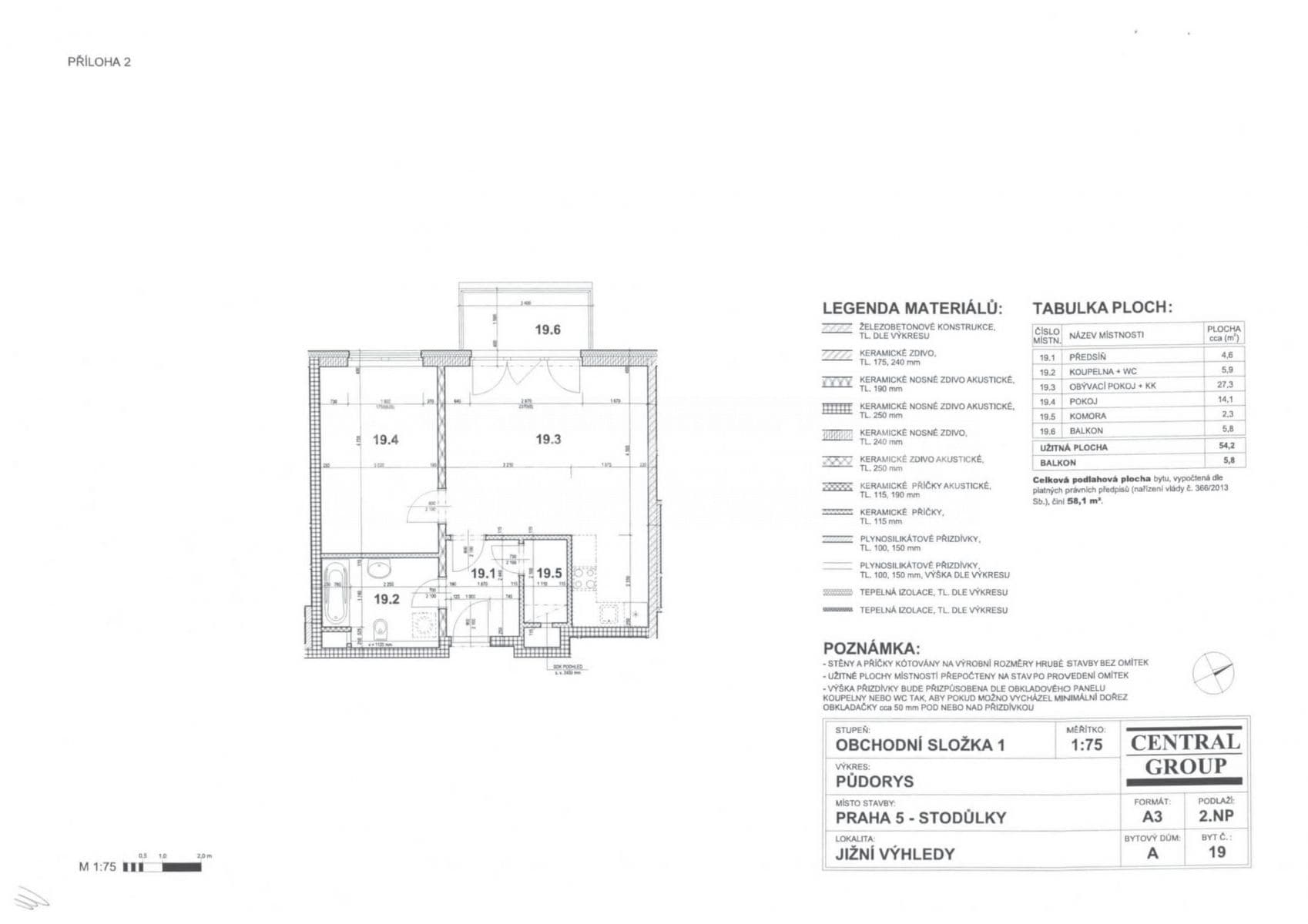 1 bedroom with open-plan kitchen flat to rent, 58 m², Toufarova, Prague, Prague 1 bedroom with open-plan kitchen flat to rent, 58 m², Toufarova, Prague, Prague