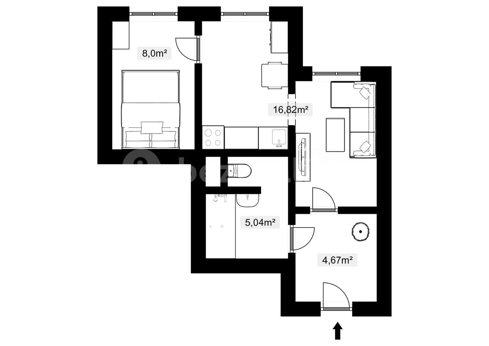 2 bedroom flat to rent, 36 m², Na Vinici III., Klášter, Plzeňský Region 2 bedroom flat to rent, 36 m², Na Vinici III., Klášter, Plzeňský Region