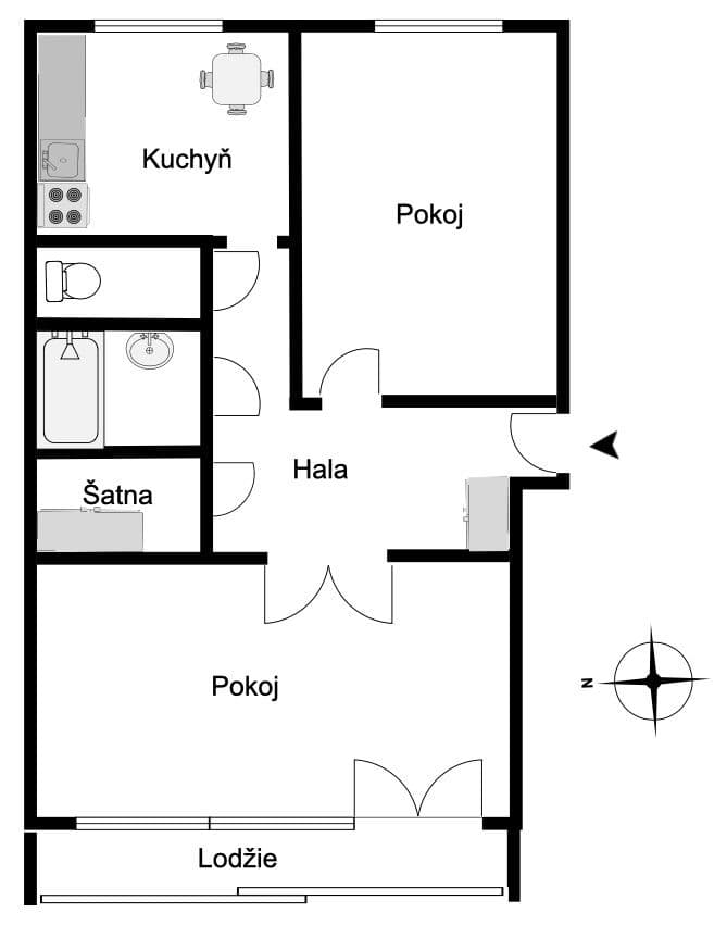 2 bedroom flat to rent, 70 m², K Ládví, Prague, Prague 2 bedroom flat to rent, 70 m², K Ládví, Prague, Prague