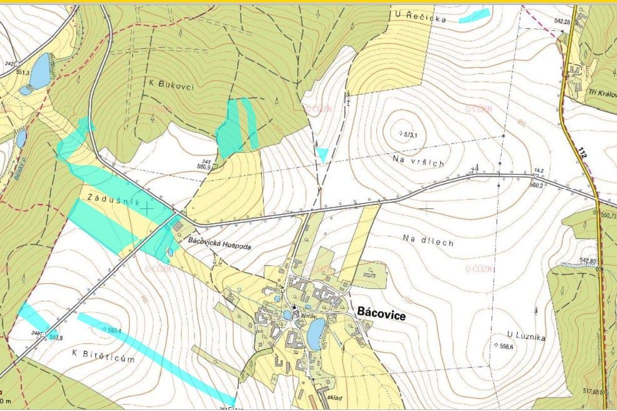 plot for sale, 908 m², Bácovice, Vysočina Region plot for sale, 908 m², Bácovice, Vysočina Region