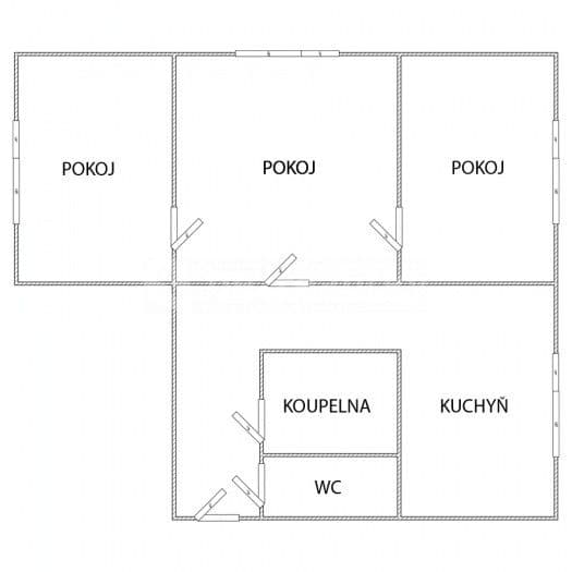 3 bedroom flat for sale, 56 m², Vnitřní, Orlová, Moravskoslezský Region