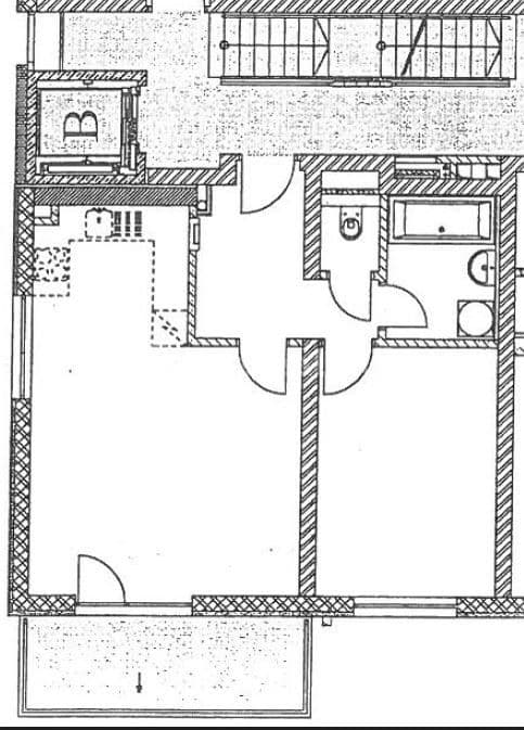 1 bedroom with open-plan kitchen flat to rent, 59 m², Loosova, Prague, Prague 1 bedroom with open-plan kitchen flat to rent, 59 m², Loosova, Prague, Prague