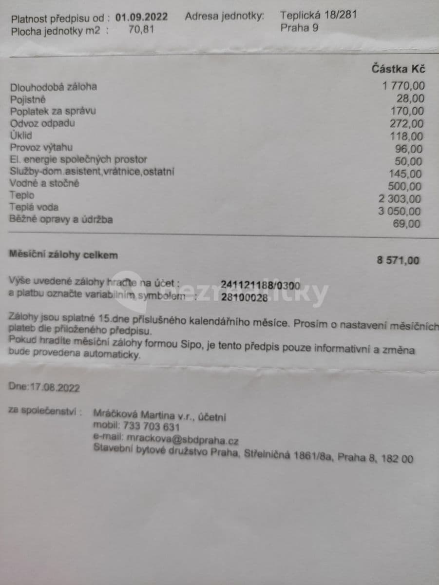 2 bedroom with open-plan kitchen flat to rent, 80 m², Teplická, Prague, Prague 2 bedroom with open-plan kitchen flat to rent, 80 m², Teplická, Prague, Prague