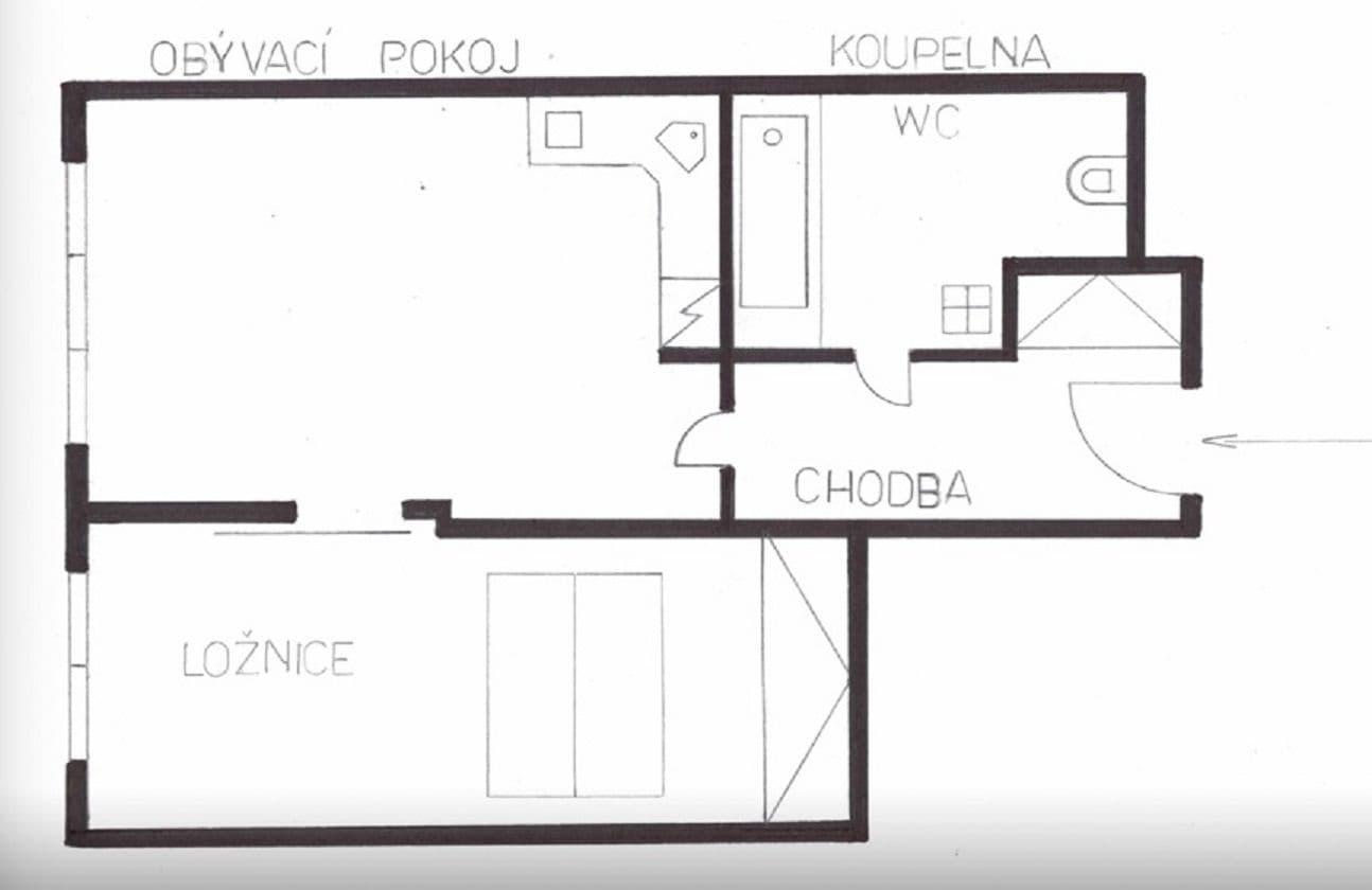 1 bedroom with open-plan kitchen flat to rent, 43 m², K Dálnici, Prague, Prague 1 bedroom with open-plan kitchen flat to rent, 43 m², K Dálnici, Prague, Prague