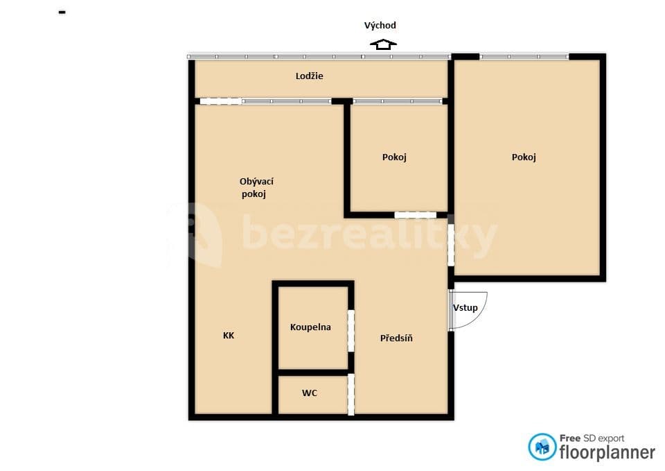 2 bedroom with open-plan kitchen flat to rent, 55 m², Bohúňova, Prague, Prague 2 bedroom with open-plan kitchen flat to rent, 55 m², Bohúňova, Prague, Prague
