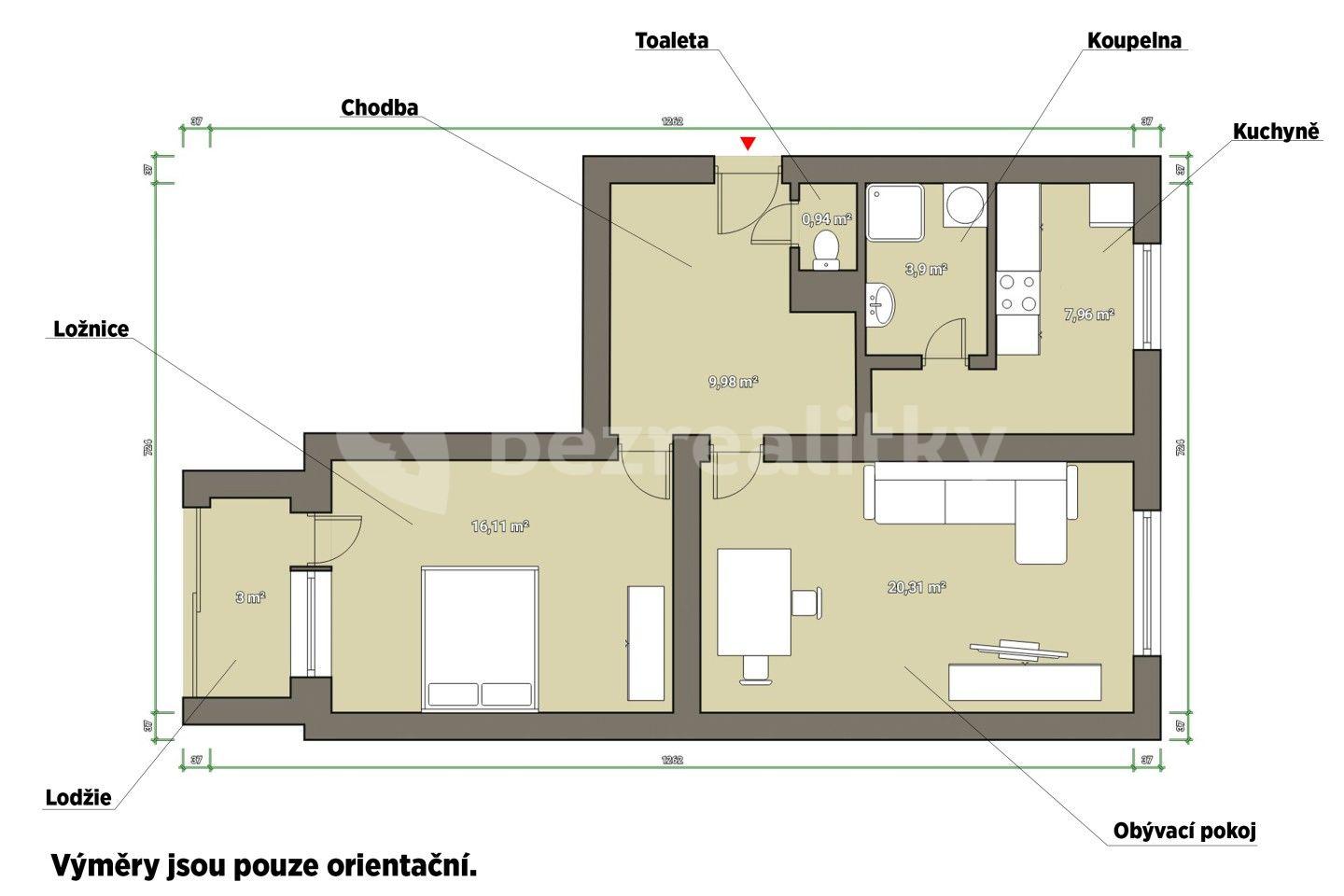 2 bedroom flat for sale, 61 m², Podhorská, Mariánské Lázně, Karlovarský Region