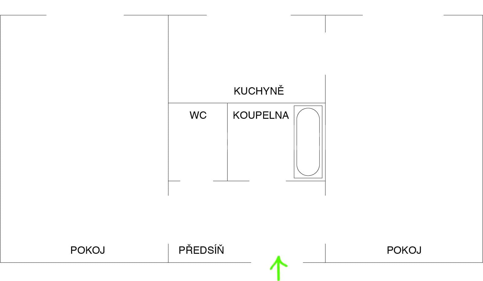 2 bedroom flat to rent, 52 m², Na Vrcholu, Prague, Prague 2 bedroom flat to rent, 52 m², Na Vrcholu, Prague, Prague