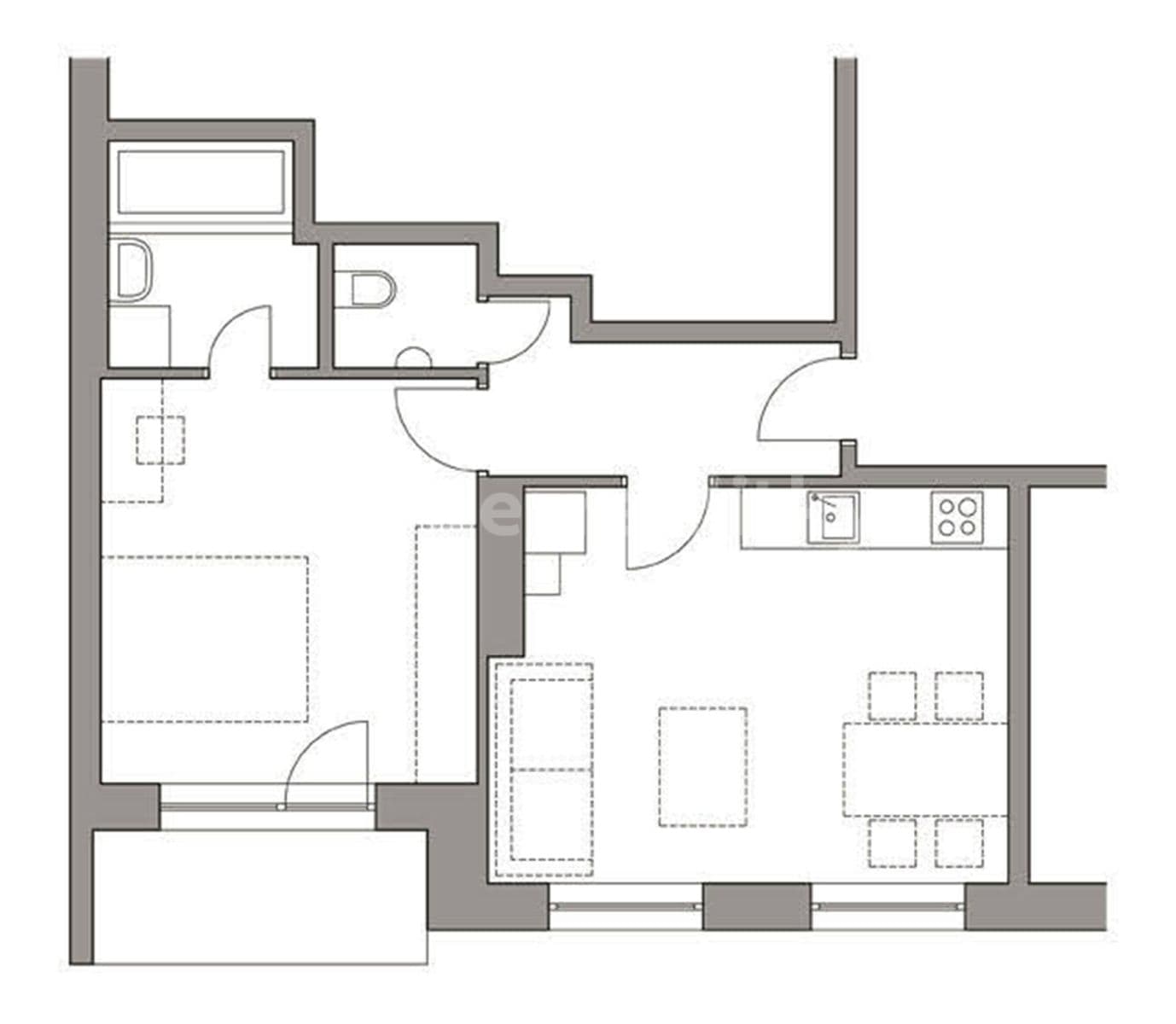 1 bedroom with open-plan kitchen flat to rent, 42 m², Leitnerova, Brno, Jihomoravský Region 1 bedroom with open-plan kitchen flat to rent, 42 m², Leitnerova, Brno, Jihomoravský Region