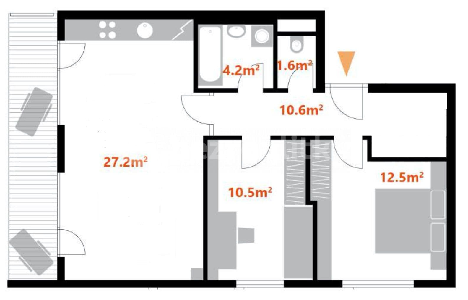 2 bedroom with open-plan kitchen flat to rent, 70 m², V Hliníkách, Chrudim, Pardubický Region 2 bedroom with open-plan kitchen flat to rent, 70 m², V Hliníkách, Chrudim, Pardubický Region