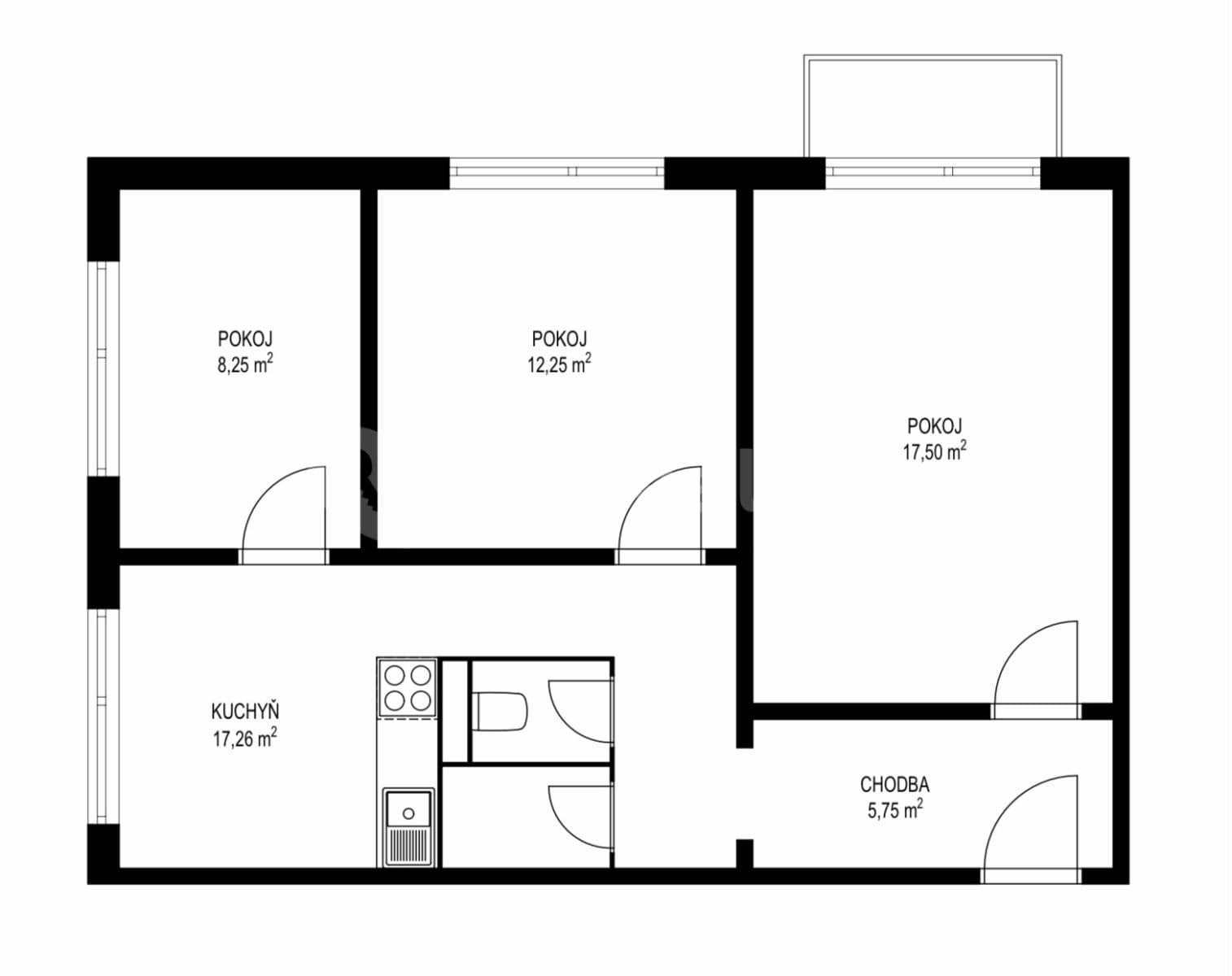3 bedroom flat to rent, 63 m², Družstevní, Hlinsko, Pardubický Region 3 bedroom flat to rent, 63 m², Družstevní, Hlinsko, Pardubický Region