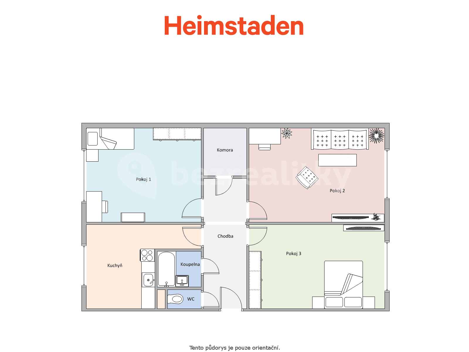 3 bedroom flat to rent, 74 m², Sokola-Tůmy, Český Těšín, Moravskoslezský Region 3 bedroom flat to rent, 74 m², Sokola-Tůmy, Český Těšín, Moravskoslezský Region