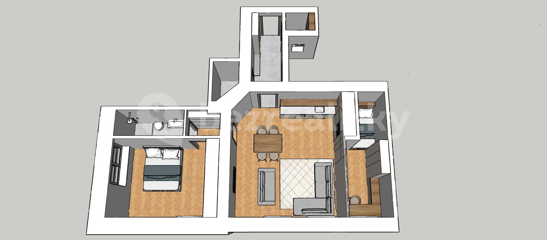 2 bedroom with open-plan kitchen flat for sale, 70 m², Bubenská, Prague, Prague