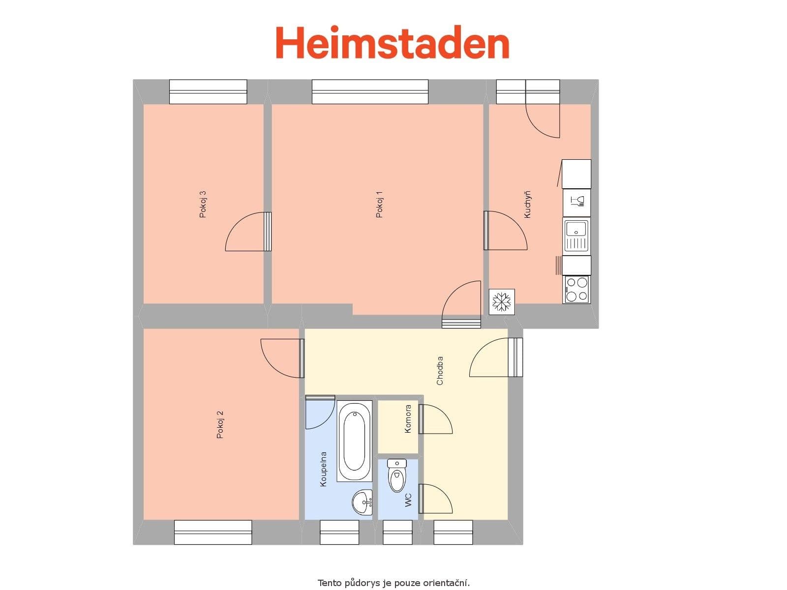 3 bedroom flat to rent, 69 m², Boženy Němcové, Havířov, Moravskoslezský Region 3 bedroom flat to rent, 69 m², Boženy Němcové, Havířov, Moravskoslezský Region