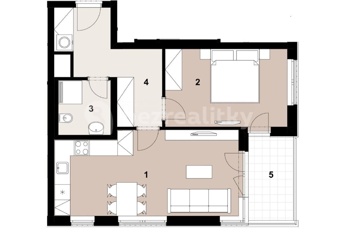 1 bedroom with open-plan kitchen flat to rent, 58 m², Do Zahrádek Ⅰ, Prague, Prague 1 bedroom with open-plan kitchen flat to rent, 58 m², Do Zahrádek Ⅰ, Prague, Prague