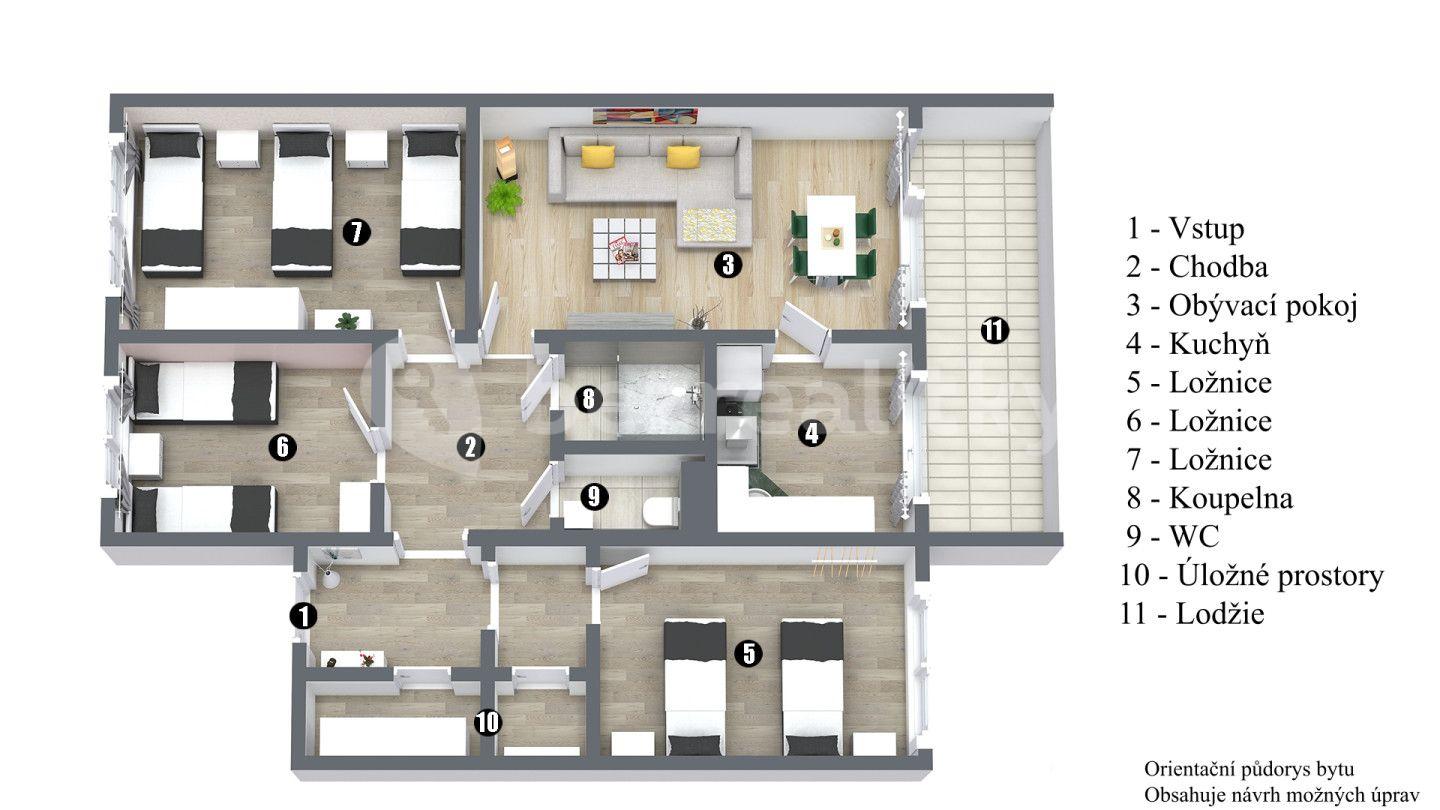 4 bedroom flat for sale, 83 m², Luční, Litvínov, Ústecký Region