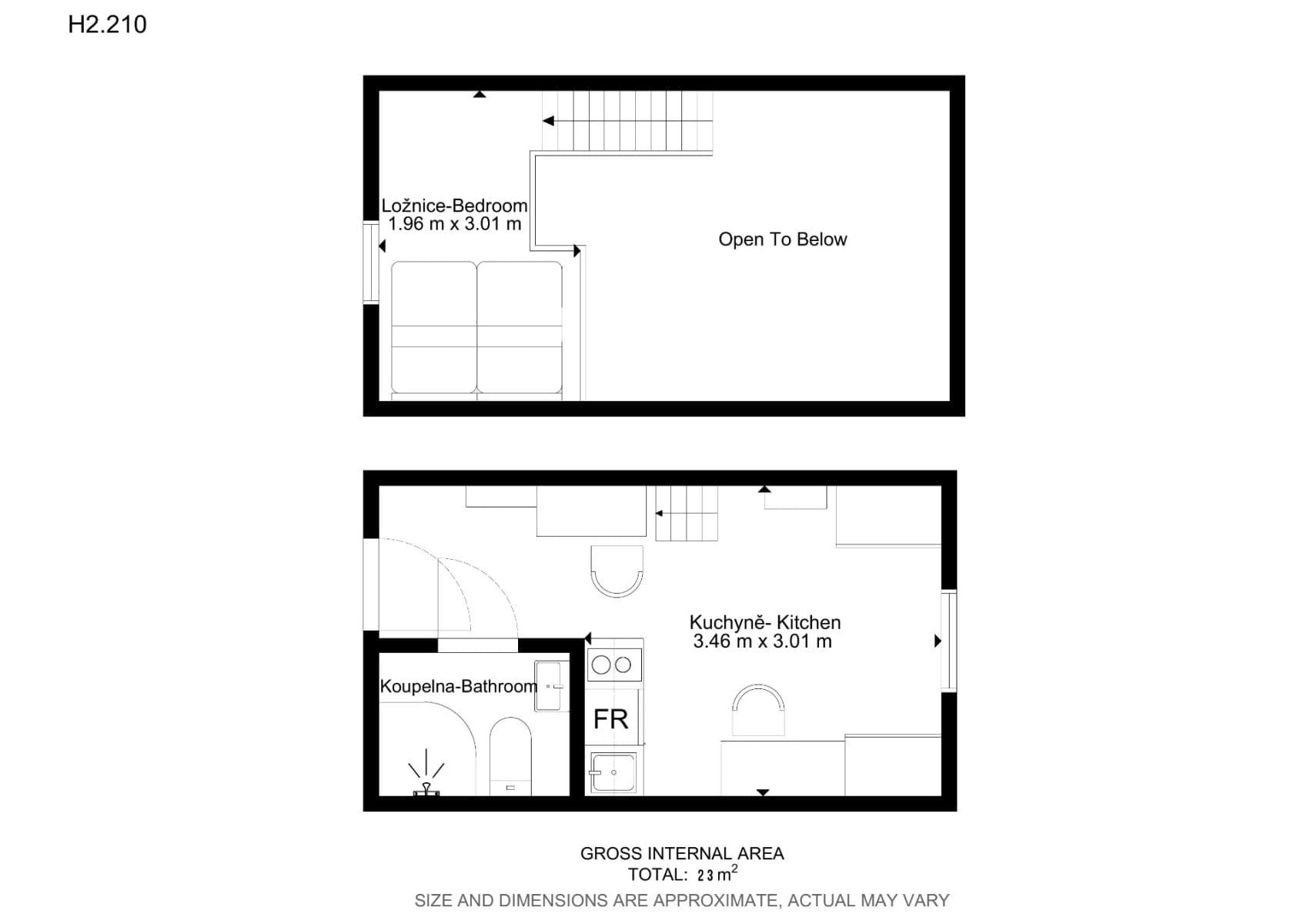 Studio flat to rent, 23 m², Hybešova, Brno, Jihomoravský Region Studio flat to rent, 23 m², Hybešova, Brno, Jihomoravský Region