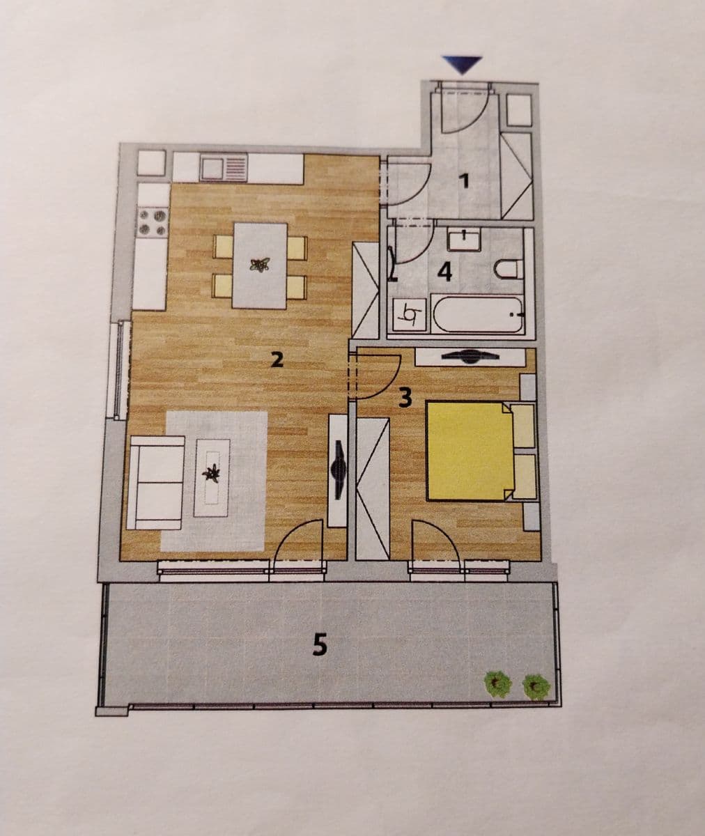 1 bedroom with open-plan kitchen flat to rent, 54 m², K Vystrkovu, Prague, Prague 1 bedroom with open-plan kitchen flat to rent, 54 m², K Vystrkovu, Prague, Prague