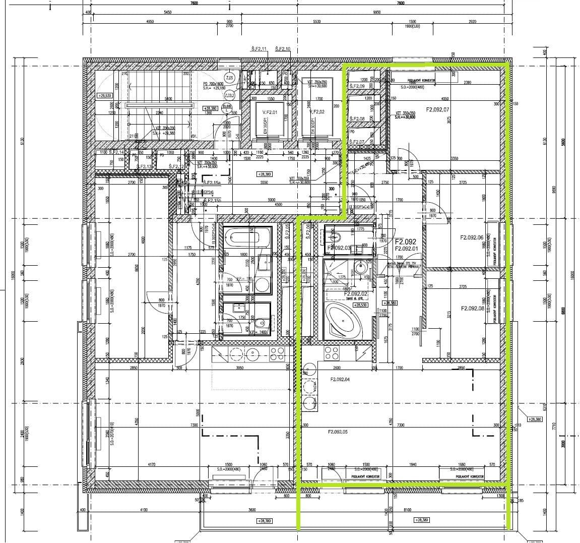 3 bedroom with open-plan kitchen flat to rent, 90 m², U Uranie, Prague, Prague 3 bedroom with open-plan kitchen flat to rent, 90 m², U Uranie, Prague, Prague
