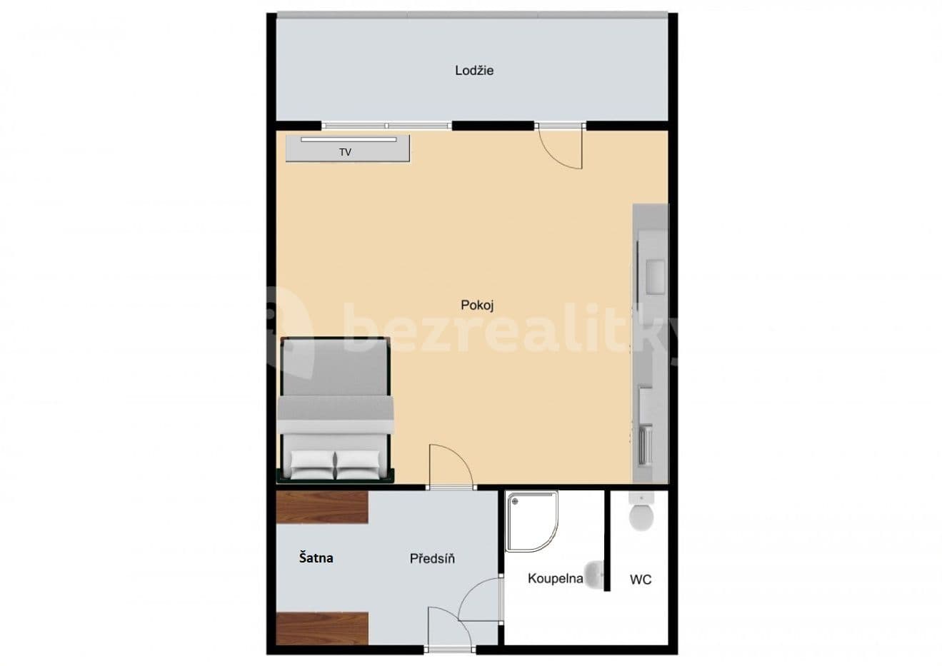 Studio flat to rent, 33 m², Sokolovská, Plzeň, Plzeňský Region Studio flat to rent, 33 m², Sokolovská, Plzeň, Plzeňský Region