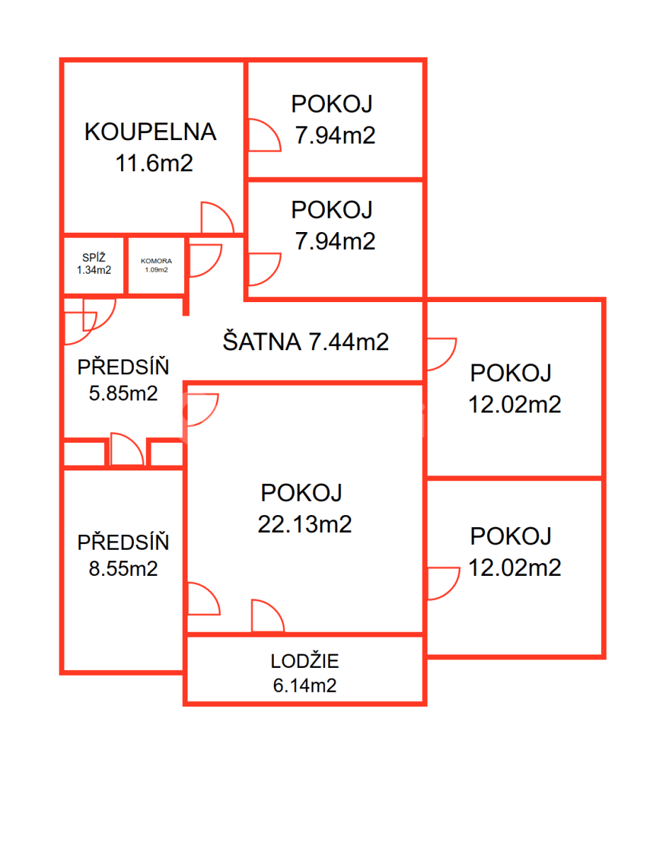 5 bedroom flat to rent, 106 m², Brno, Jihomoravský Region 5 bedroom flat to rent, 106 m², Brno, Jihomoravský Region