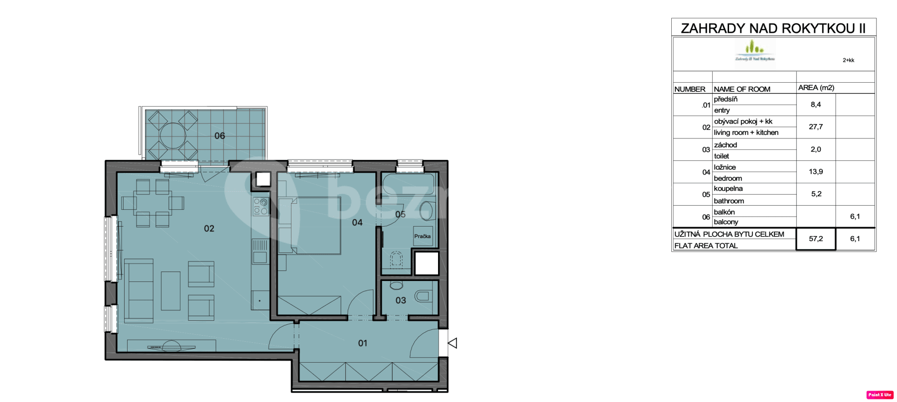 1 bedroom with open-plan kitchen flat to rent, 57 m², Modrého, Prague, Prague 1 bedroom with open-plan kitchen flat to rent, 57 m², Modrého, Prague, Prague