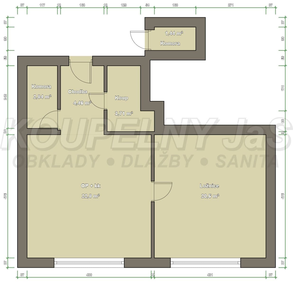 1 bedroom with open-plan kitchen flat to rent, 56 m², Přemyslovská, Prague, Prague 1 bedroom with open-plan kitchen flat to rent, 56 m², Přemyslovská, Prague, Prague