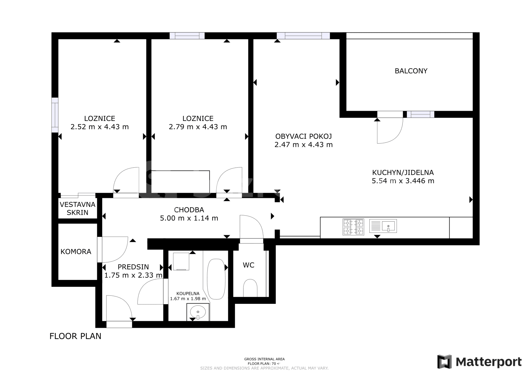 2 bedroom with open-plan kitchen flat to rent, 68 m², Cesta brigádníků, Kralupy nad Vltavou, Středočeský Region 2 bedroom with open-plan kitchen flat to rent, 68 m², Cesta brigádníků, Kralupy nad Vltavou, Středočeský Region
