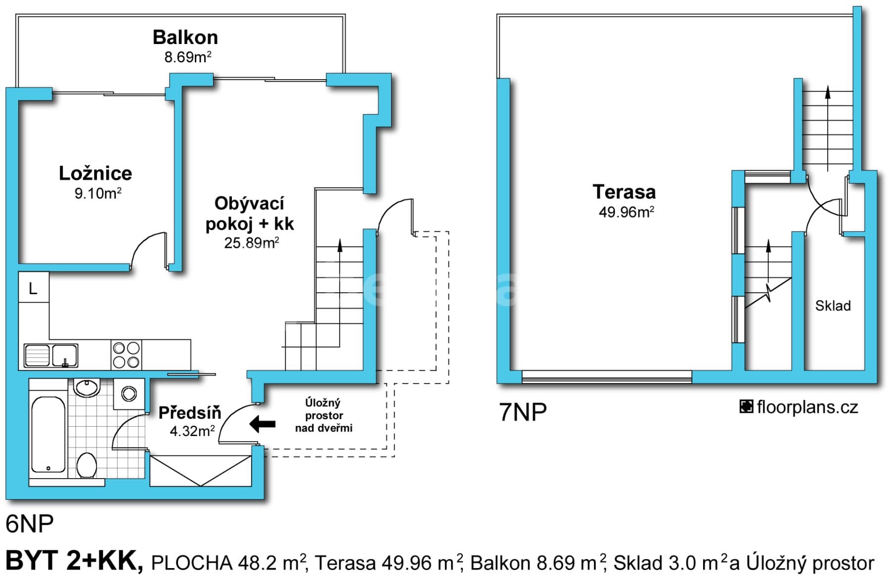 1 bedroom with open-plan kitchen flat to rent, 51 m², Na Louži, Prague, Prague 1 bedroom with open-plan kitchen flat to rent, 51 m², Na Louži, Prague, Prague