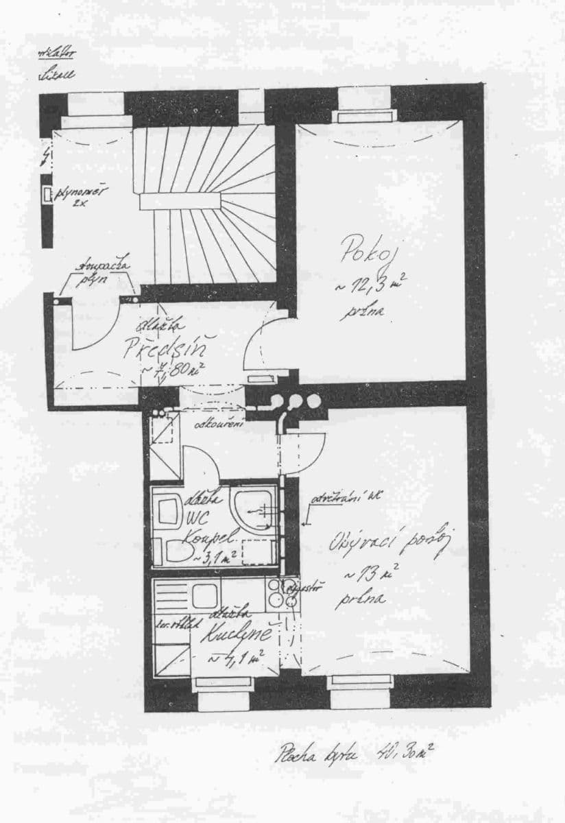 1 bedroom with open-plan kitchen flat to rent, 47 m², Roháčova, Prague, Prague 1 bedroom with open-plan kitchen flat to rent, 47 m², Roháčova, Prague, Prague