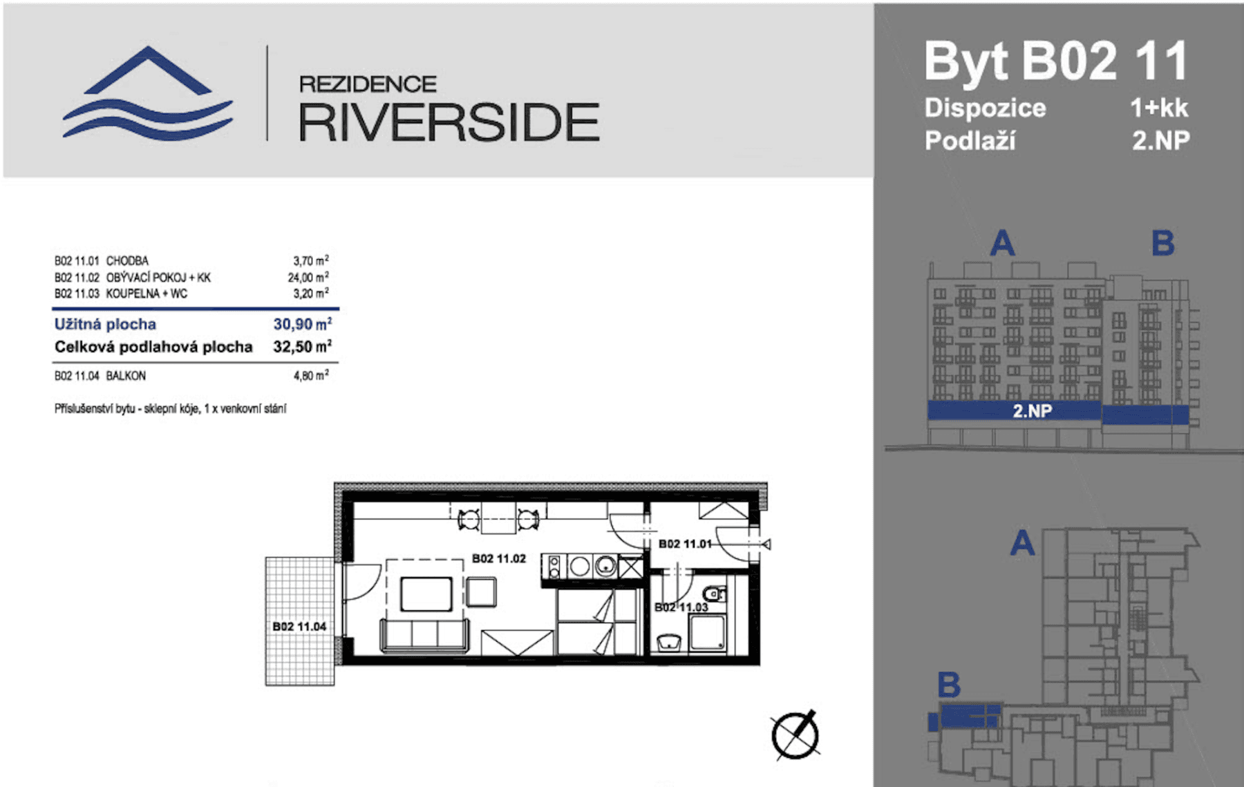Studio flat to rent, 32 m², Poříčí, Brno, Jihomoravský Region Studio flat to rent, 32 m², Poříčí, Brno, Jihomoravský Region