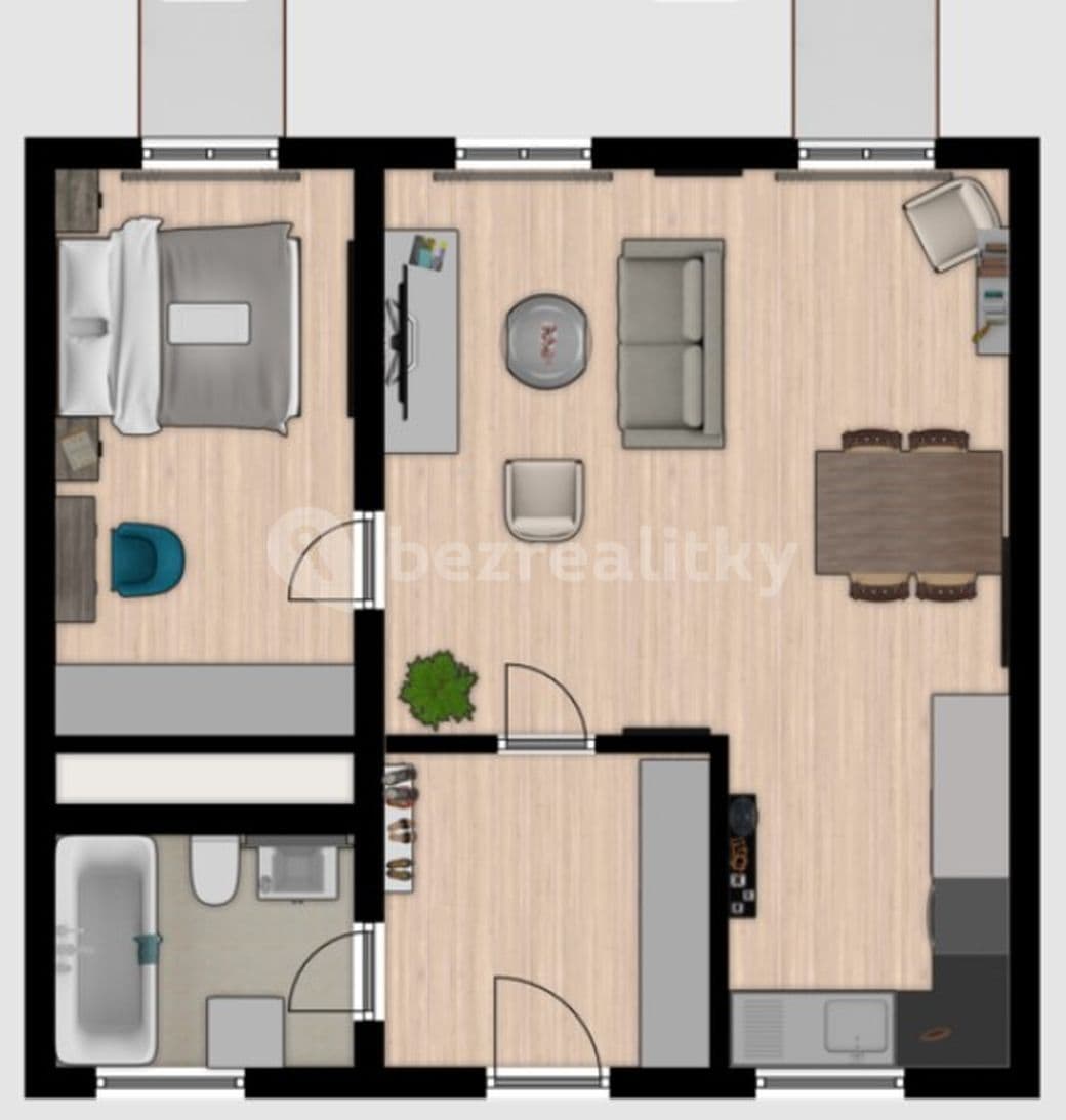 1 bedroom with open-plan kitchen flat to rent, 55 m², Říční, Svitavy, Pardubický Region