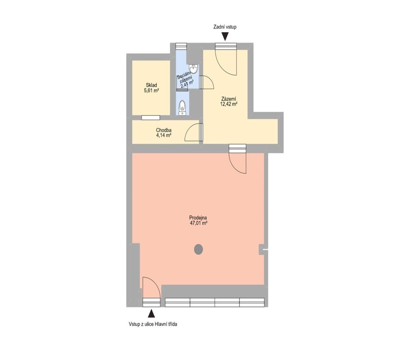 non-residential property to rent, 71 m², Hlavní třída, Havířov, Moravskoslezský Region non-residential property to rent, 71 m², Hlavní třída, Havířov, Moravskoslezský Region