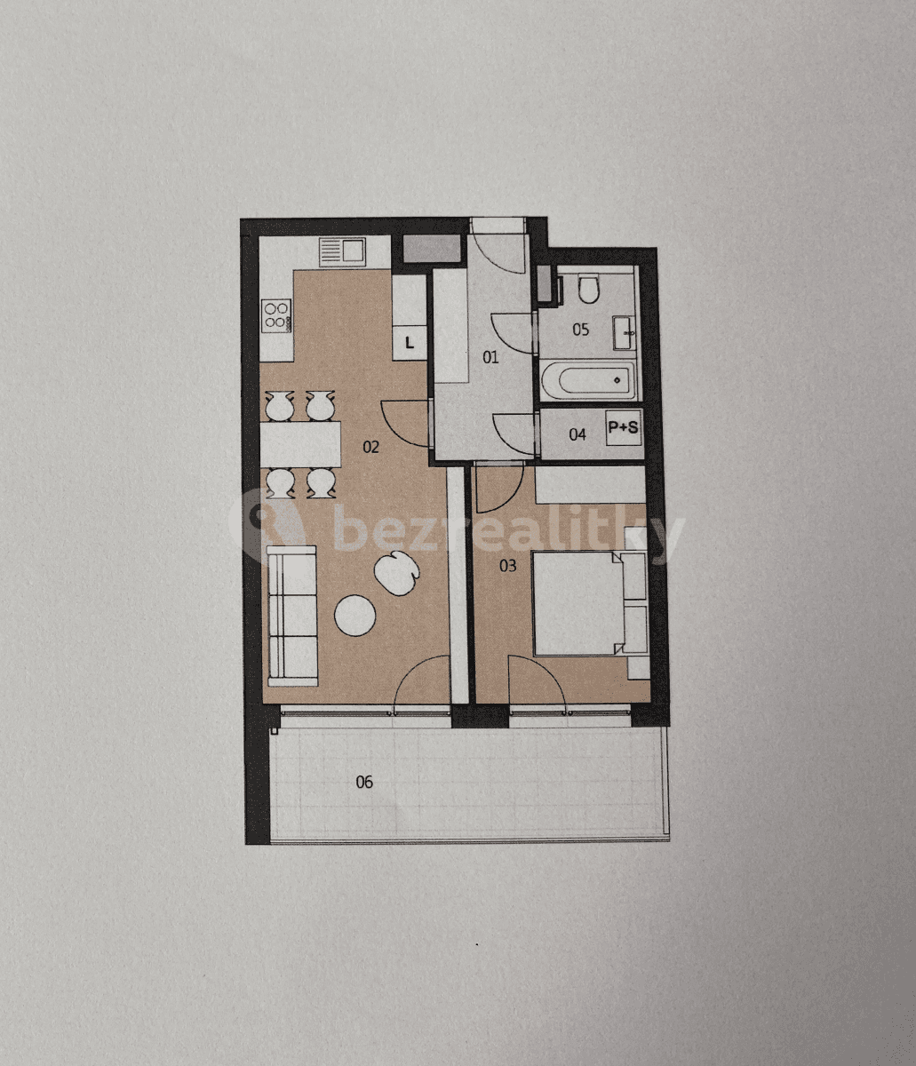 1 bedroom with open-plan kitchen flat to rent, 54 m², U Plynárny, Prague, Prague 1 bedroom with open-plan kitchen flat to rent, 54 m², U Plynárny, Prague, Prague