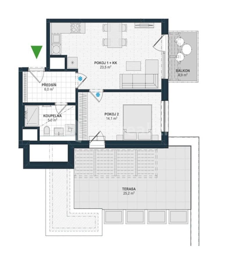 1 bedroom with open-plan kitchen flat for sale, 79 m², K Jezeru, Prague, Prague