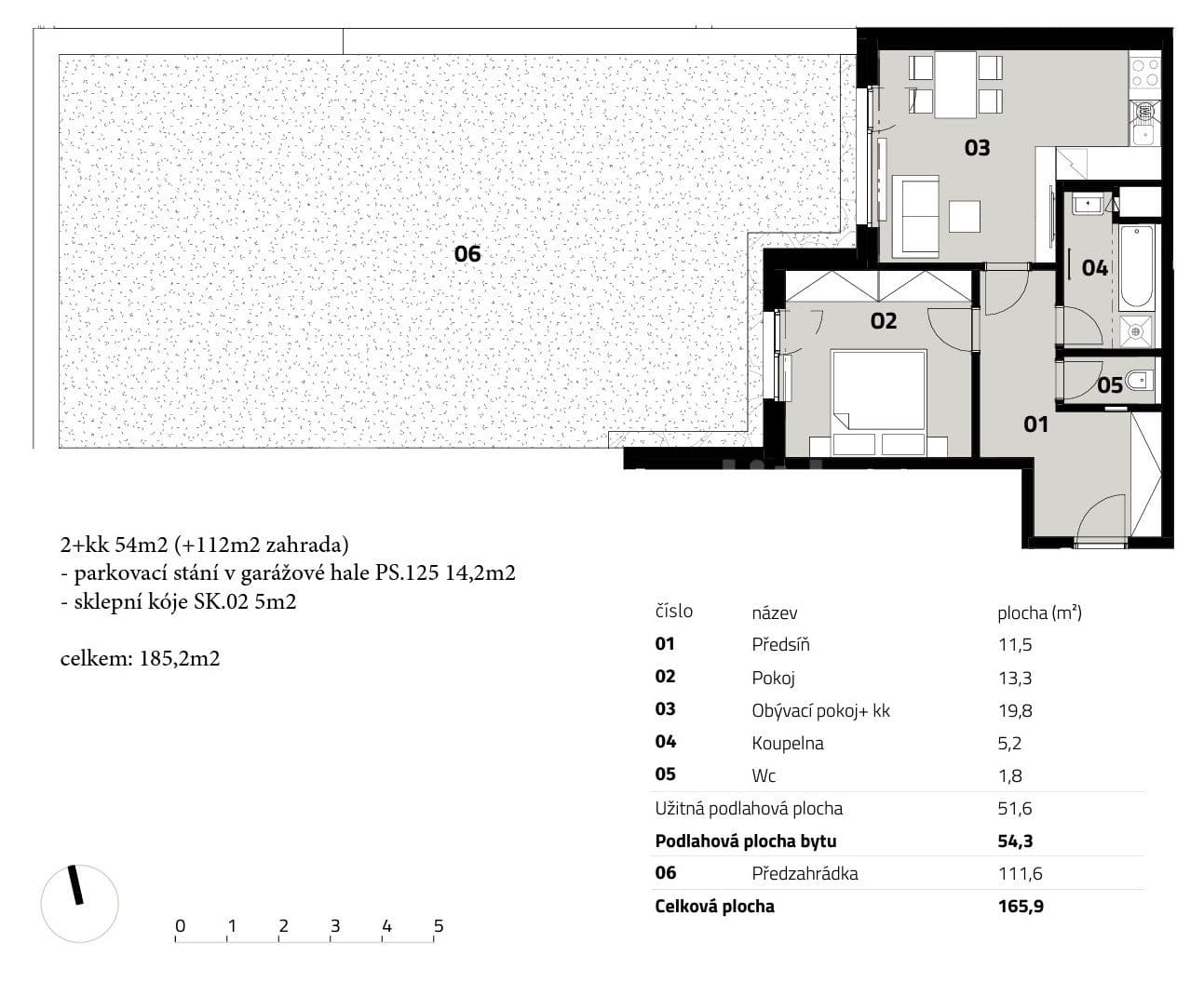 1 bedroom with open-plan kitchen flat for sale, 54 m², Mezi Vodami, Prague, Prague