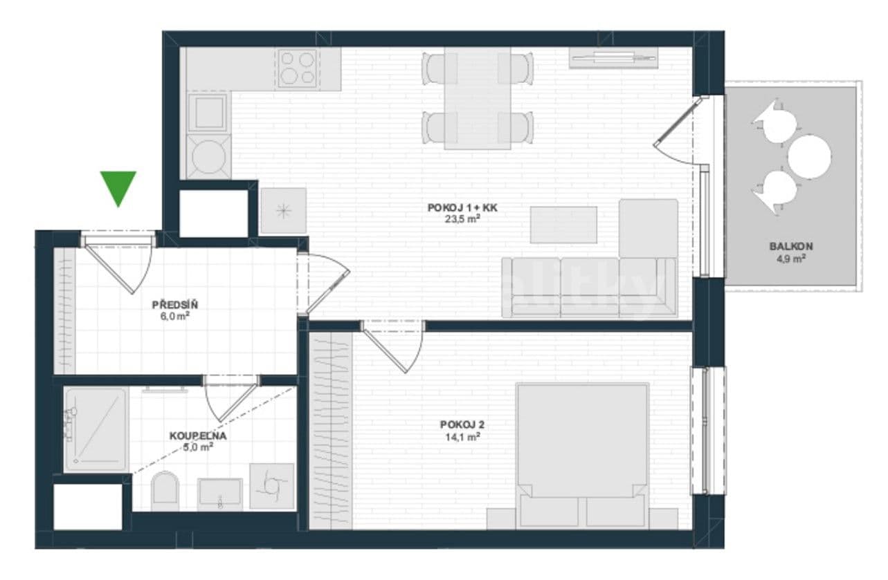1 bedroom with open-plan kitchen flat for sale, 59 m², K Jezeru, Prague, Prague