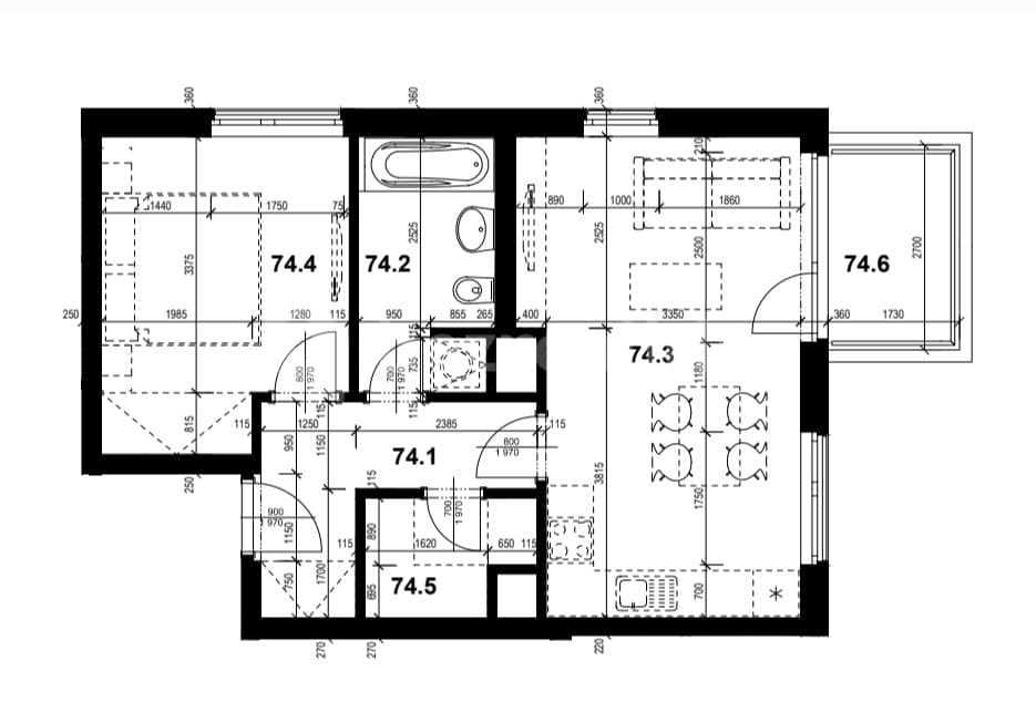 1 bedroom with open-plan kitchen flat to rent, 50 m², Jateční, Prague, Prague 1 bedroom with open-plan kitchen flat to rent, 50 m², Jateční, Prague, Prague