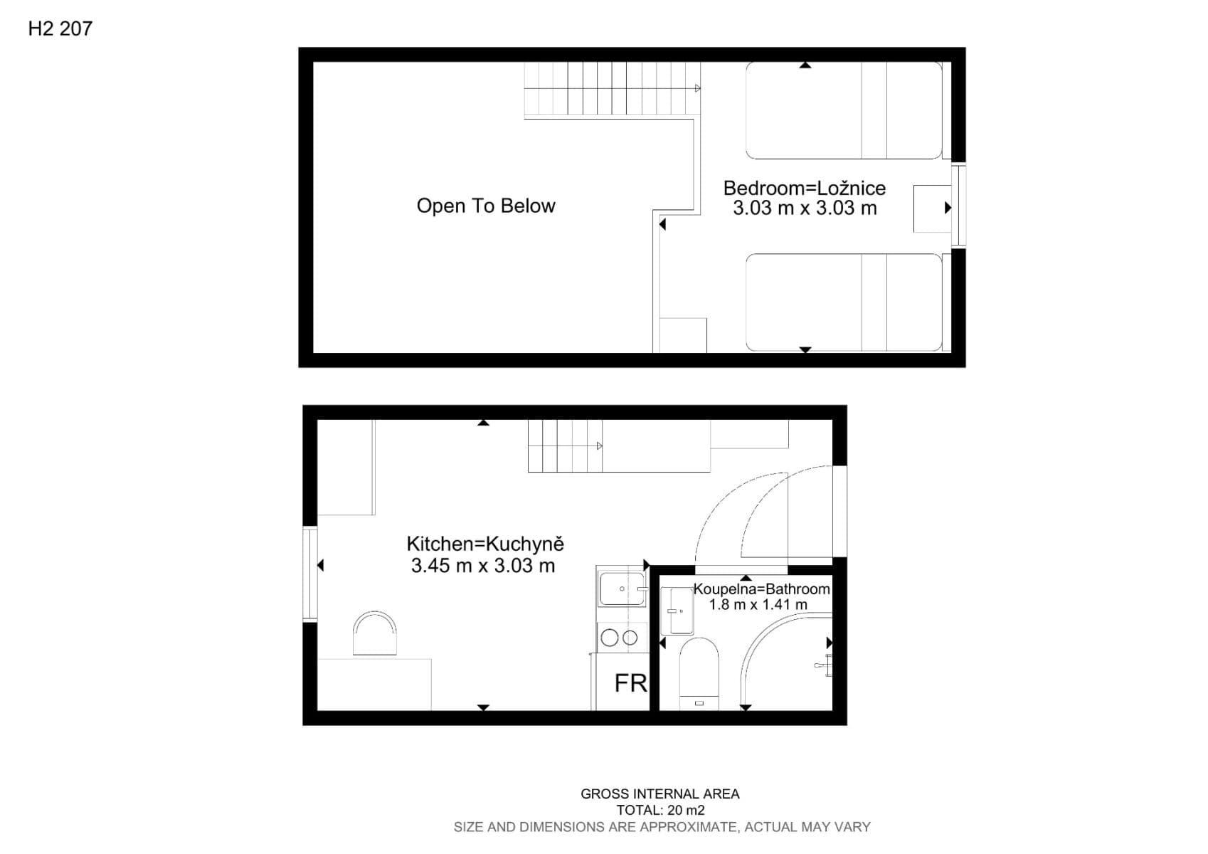 Studio flat to rent, 23 m², Hybešova, Brno, Jihomoravský Region Studio flat to rent, 23 m², Hybešova, Brno, Jihomoravský Region