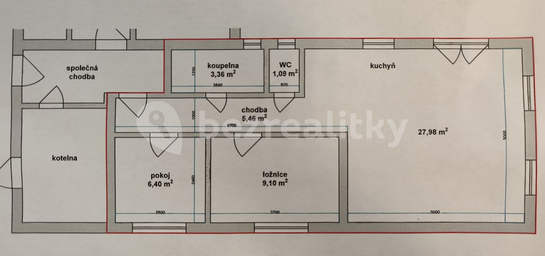 2 bedroom with open-plan kitchen flat to rent, 54 m², Tehov, Středočeský Region 2 bedroom with open-plan kitchen flat to rent, 54 m², Tehov, Středočeský Region
