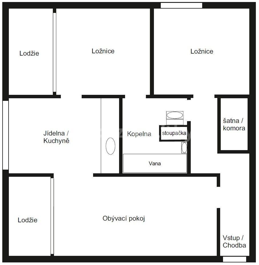 3 bedroom flat for sale, 83 m², Přetlucká, Prague, Prague