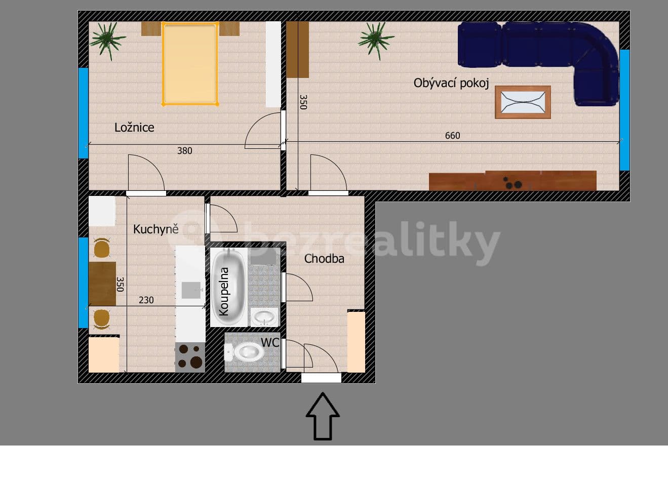 2 bedroom flat for sale, 51 m², Masarykova, Roztoky, Středočeský Region